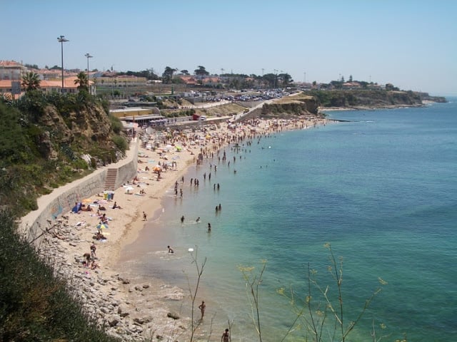 Praia de São Pedro do Estoril em Portugal