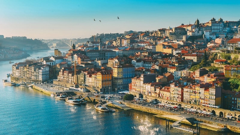 Vista aérea do Porto, Portugal