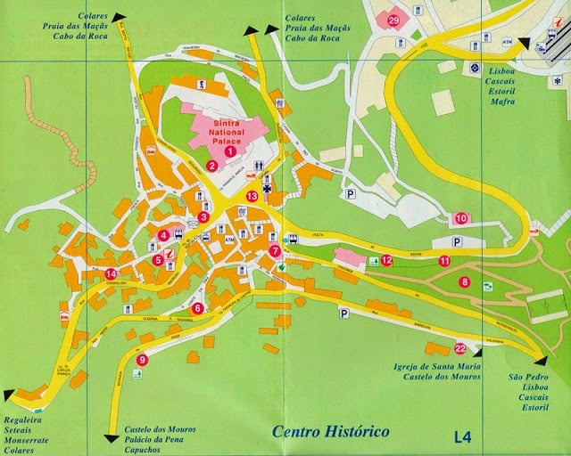 Mapa turístico de Sintra