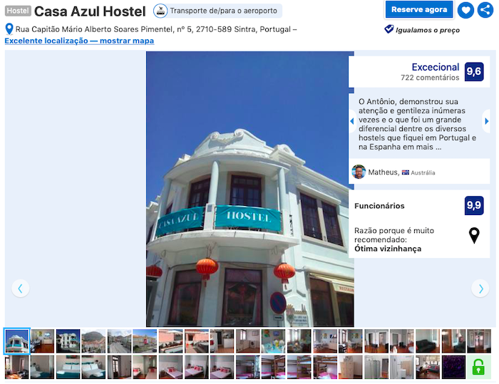 Casa Azul Hostel em Sintra