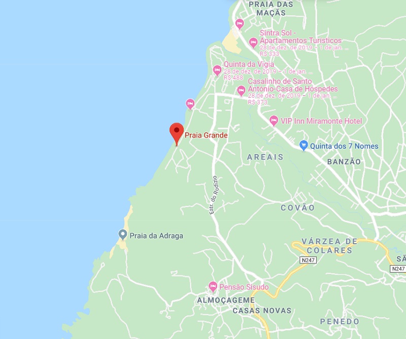 Mapa de Praia Grande em Sintra