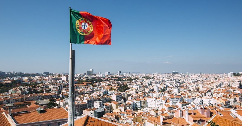 Vista aérea de Portugal