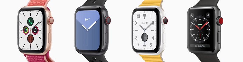 Apple Watches de diferentes séries