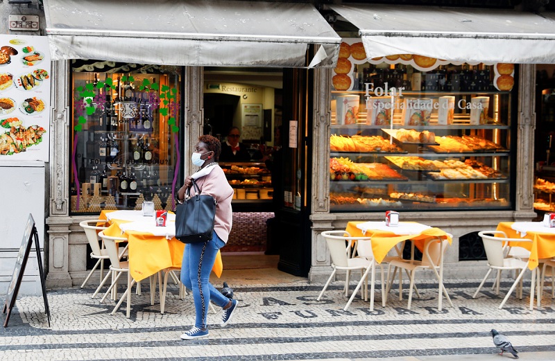Restaurante durante coronavírus em Lisboa