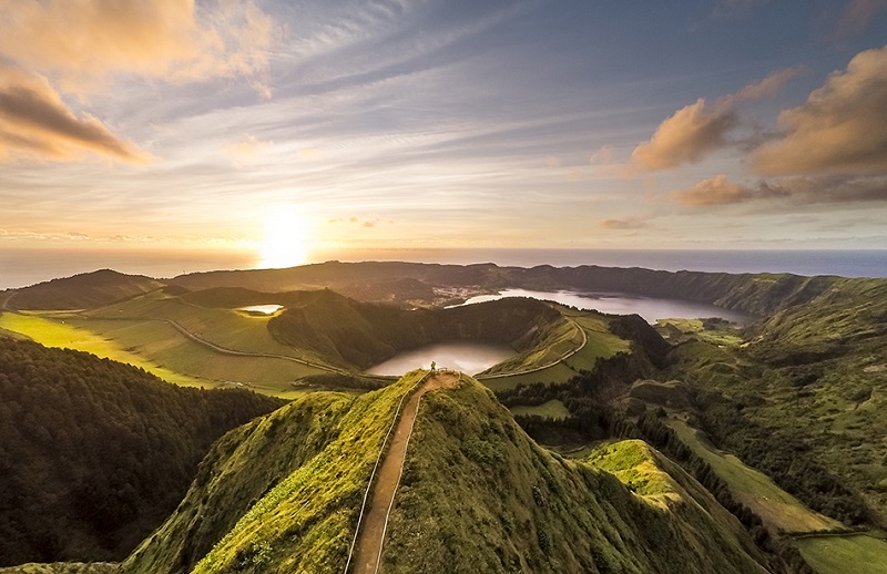 Pôr do sol nos Açores