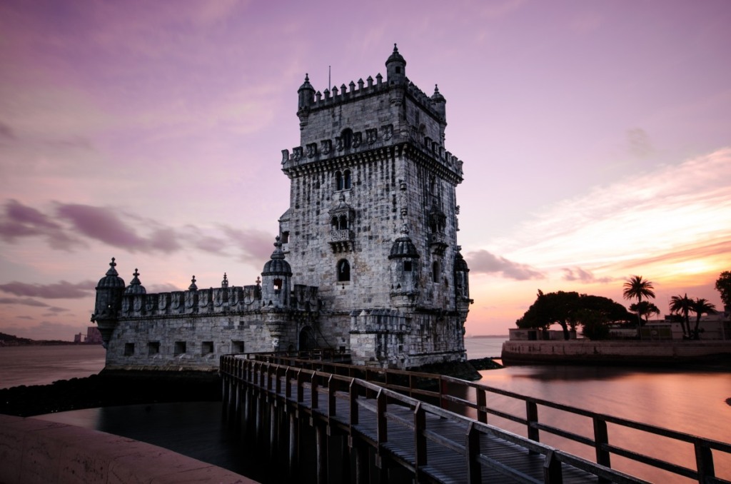 Fim de tarde na Torre de Belém em Lisboa