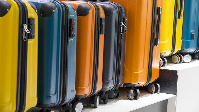 Variedade de malas de viagem