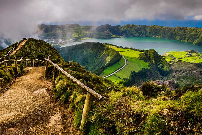 Pontos turísticos em São Miguel nos Açores