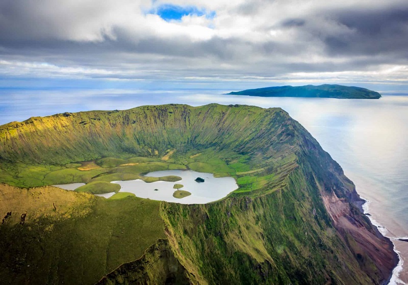 Ilha do Corvo nos Açores